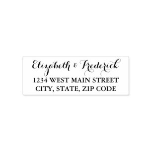 Eenvoudig retouradreslabel zelfinktende stempel