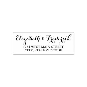 Eenvoudig retouradreslabel  zelfinktende stempel