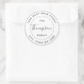 Eenvoudig retourlabel ronde sticker (Tas)