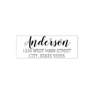 Eenvoudig retourlabel  zelfinktende stempel