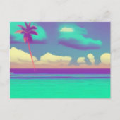 Eenvoudig Retro Beach briefkaart (Voorkant)