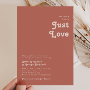 Eenvoudig Retro Vibes Old Roos Niets Fancy huwelij Kaart