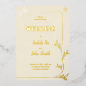 EENVOUDIG ROMANTISCH ONTWERP FOLIE UITNODIGING (Voorkant)