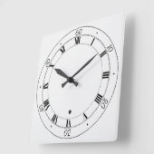 Eenvoudig Romeins cijfer Vierkante Klok (Hoek)