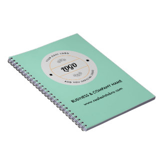 Eenvoudig Rond Bedrijfslogo & Tekst Bedrijf Maatwe Notitieboek