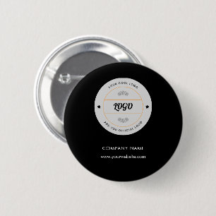 Eenvoudig Rond Bedrijfslogo & Tekst Bedrijf Maatwe Ronde Button 5,7 Cm