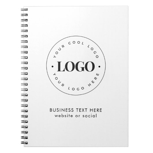 Eenvoudig Ronde BedrijfsLogo & de Douane van het T Notitieboek (Voorkant)