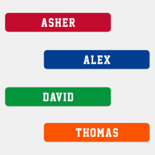 Eenvoudig Rood Blauw Groen Sinaasappel Gepersonali Labels