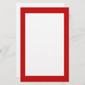 eenvoudig rood briefpapier (Voorkant / Achterkant)