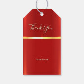 Eenvoudig rood cadeau Label Cadeaulabel (Achterkant)