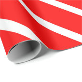 Eenvoudig rood en wit diagonaal streeppatroon cadeaupapier (Rol Hoek)