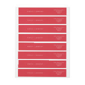 Eenvoudig rood en wit Modern Calligrafie Kerstmis (Vel)