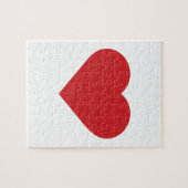 Eenvoudig rood hart modern legpuzzel (Horizontaal)