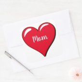 Eenvoudig rood hart - voor MOM Vierkante Sticker (Envelop)