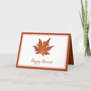 Eenvoudig rood herfst Maple Leaf Feestdagen Kaart