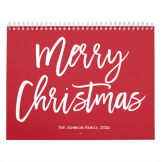 Eenvoudig rood kerstkalender kalender