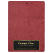 Eenvoudig rood leer klembord (Achterkant)