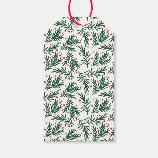 Eenvoudig Rood Modern Kalligrafie Script Kerstmis Cadeaulabel (Achterkant)