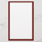 Eenvoudig rood monogram bedrijf briefpapier (Achterkant)