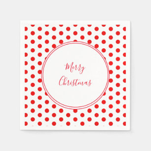 Eenvoudig rood Stip kerstcadeau Servet