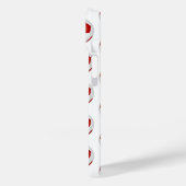 Eenvoudig rood wit voetballen patroon monogram Case-Mate iPhone case (Achterkant / Links)