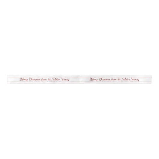 Eenvoudig rood | Witte Feestelijke Ribbon aangepas Lint (Voorkant)