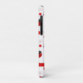 Eenvoudig rood, zwart en wit ladybug-patroon Case-Mate iPhone case (Achterkant/links)