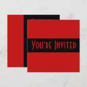 eenvoudig rood zwart kaart (Voorkant / Achterkant)