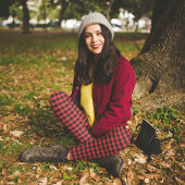 Eenvoudig Rood Zwart Rustiek Chique Buffalo Contro Leggings