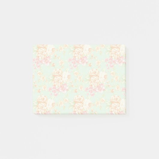 Eenvoudig Roos Afdruk Floral Sticky Notes (Voorkant)