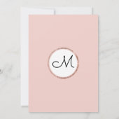 Eenvoudig Roos Gold Blush Pink Brush Script Verjaa Kaart (Achterkant)