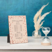 Eenvoudig Roos Gold Glitter Confetti Price Menu Bl Fotoplaat (Zijkant)