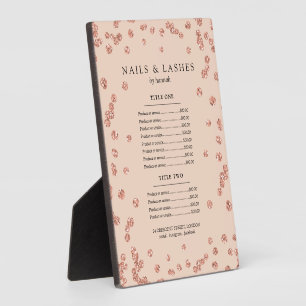 Eenvoudig Roos Gold Glitter Confetti Price Menu Bl Fotoplaat