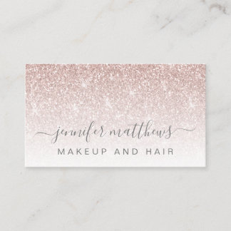 Eenvoudig Roos Gold Glitter Makeup Artist Hair Sal Visitekaartje