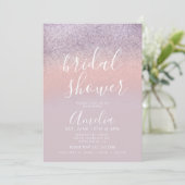 Eenvoudig Roos Gold Pink Vrijgezellenfeest Glitter Kaart (Staand voorkant)