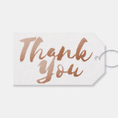 Eenvoudig Roos Gouden Faux Folie Dank u Cadeau Lab Cadeaulabel (Voorkant (Horizontaal))