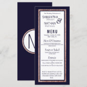 Eenvoudig Roos gouden marineverbindingen Menu (Voorkant / Achterkant)