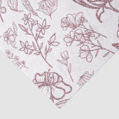 Eenvoudig roze bloemig op wit | tissuepapier (Detail)