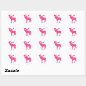 Eenvoudig roze eland symbool hart sticker (Vel)