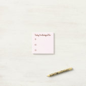 Eenvoudig roze en gratitude van Burgundy Post-it® Notes (Op bureau)