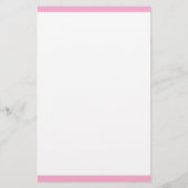 Eenvoudig roze en wit monogram briefpapier (Achterkant)