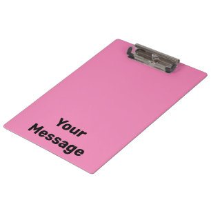 Eenvoudig Roze en Zwart Uw Bericht Tekst Sjabloon Klembord