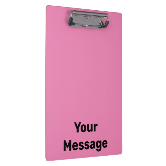 Eenvoudig Roze en Zwart Uw Bericht Tekst Sjabloon Klembord (Rechts)