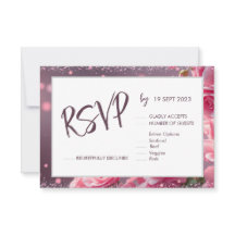 Eenvoudig Roze Handgeschreven Script Bruiloft RSVP