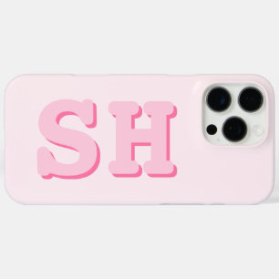 Eenvoudig Roze Initiaal Monogram iPhone 16 Pro Max Hoesje