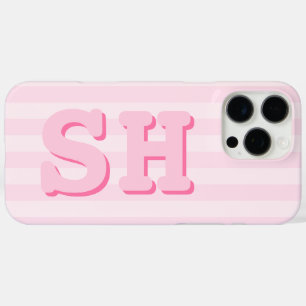 Eenvoudig Roze Initiaal Monogram iPhone 16 Pro Max Hoesje