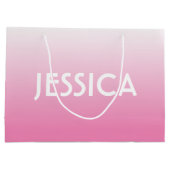 Eenvoudig roze, langzaam uitbreidbaar verloop en n groot cadeauzakje (Achterkant)