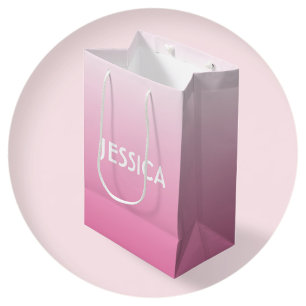 Eenvoudig roze, langzaam uitbreidbaar verloop en n medium cadeauzakje