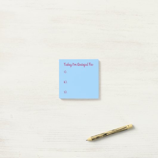 Eenvoudig roze op blauwe breedtegraad post-it® notes (Op bureau)