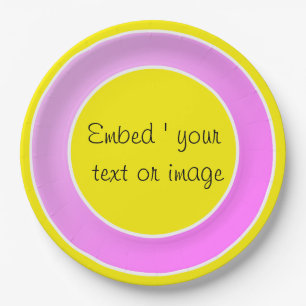 Eenvoudig roze papieren borden papieren bordje